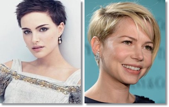 Feminine short hair earrings