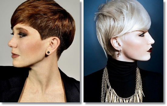 Feminine short hair earrings